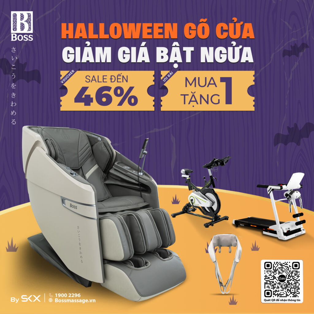 Halloween Gõ Cửa – Săn Sale Ghế Massage Boss Giá Bật Ngửa!