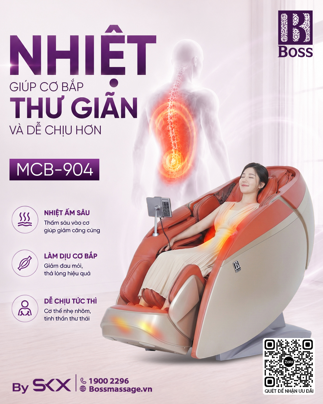 Massage kết hợp nhiệt hồng ngoại mang lại cảm gi&aacute;c dễ chịu như thế n&agrave;o?