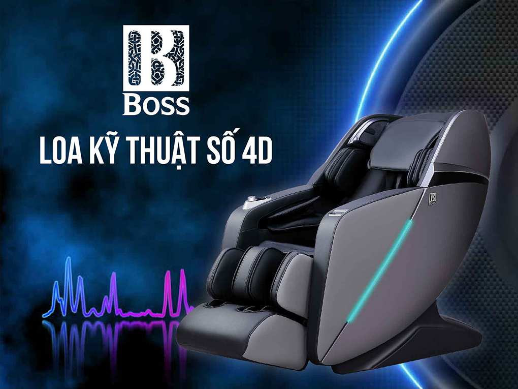 Ghế massage Boss MCB 803&nbsp;trang bị hệ thống loa kĩ thuật số 4D hiện đại&nbsp;