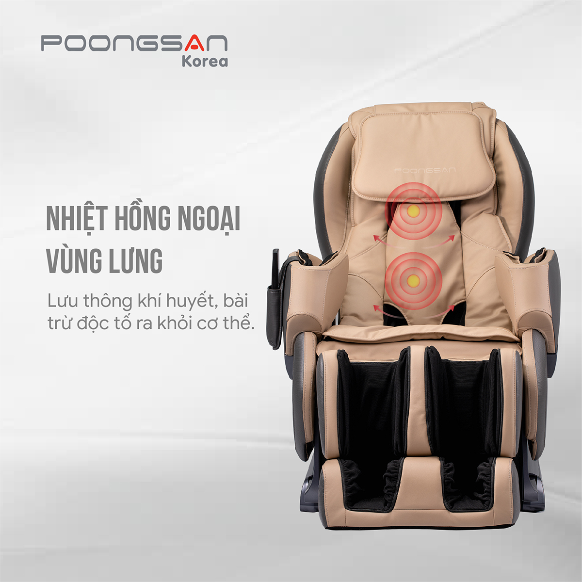 Kết hợp trị liệu nhiệt hồng ngoại v&ugrave;ng lưng