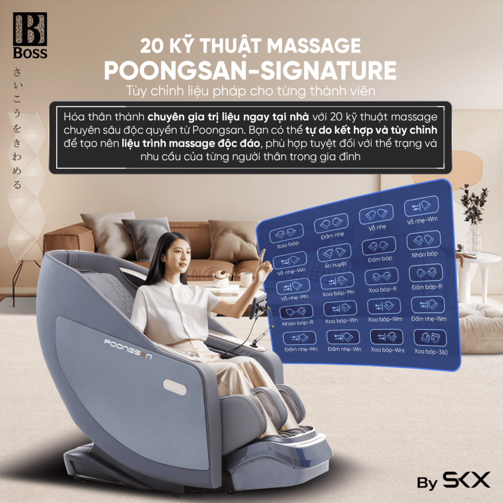 20 Kỹ thuật massage thủ công Poongsan Signature